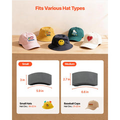 VEVOR Hat Heat Press Machine, with 2 Interchangeable Platens and Caps Stretcher, Precise Temperature & Time Control