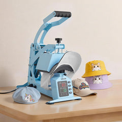 VEVOR Hat Heat Press Machine, with 2 Interchangeable Platens and Caps Stretcher, Precise Temperature & Time Control
