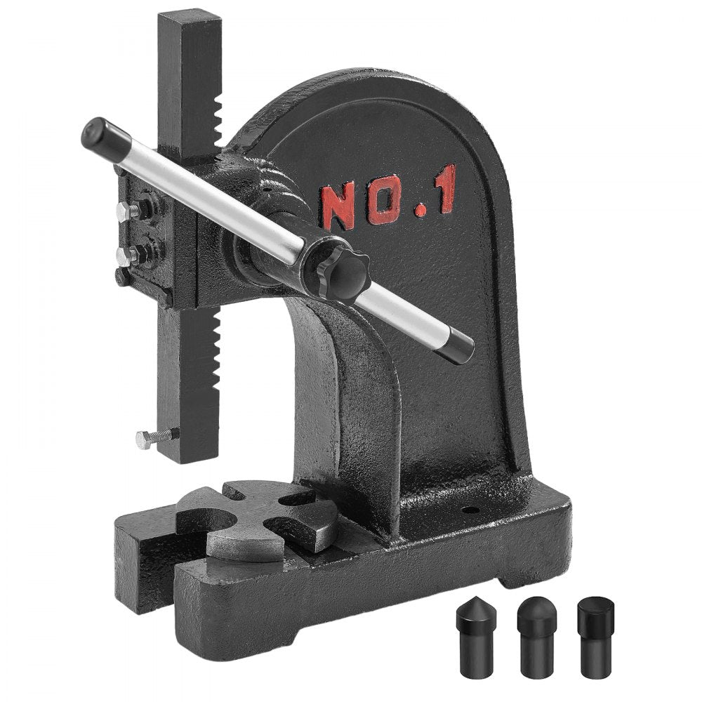 VEVOR Arbor Press, 1 Ton Manual Arbor Press, 5.9" Maximum Height, Cast Iron Heavy-duty Manual Desktop Arbor Press
