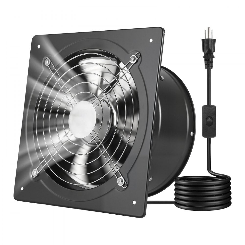 VEVOR 10 Inch Exhaust Fan, 988 CFM High Velocity Wall Mount Vent Fan with On/Off Control, Low Consumption, Portable