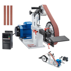 VEVOR Belt Grinder Sander, 72 x 2-Inch Variable Speed Belt Polisher with VFD, 1500W 2HP Polishing Grinding Machine with
