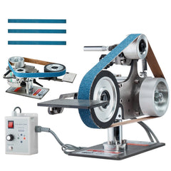 VEVOR Belt Grinder Sander, 30 x 1-Inch Variable Speed Belt Polisher with VFD, 550W Polishing Grinding Machine with 2
