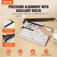 VEVOR Paper Cutter, Guillotine Trimmer, 18" Cut Length, 15 Sheets Capacity, Heavy Duty Guillotine Paper Cutter with