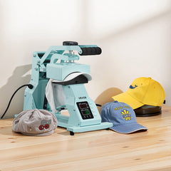 VEVOR Hat Heat Press Machine, with 2pcs Interchangeable Platens, Precise Temperature and Time Control, Hat Press for