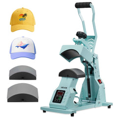 VEVOR Hat Heat Press Machine, with 2pcs Interchangeable Platens, Precise Temperature and Time Control, Hat Press for