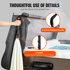 VEVOR Hot Tub Cover Lift, Spa Cover Lift, Height 31.5" - 41.3" Width 69" - 100.5" Adjustable, Installed on Both Sides