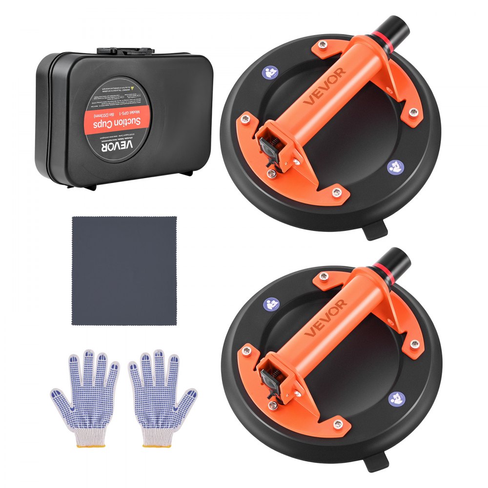 VEVOR Vacuum Suction Cup, 8-Inch Vacuum Glass Lifter with Metal Handle, 429 lbs Max Lifting Capacity Tile Suction Cup