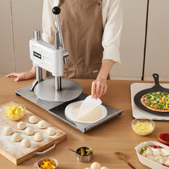 VEVOR Manual Pizza Dough Press Machine, 9.5 inch Pizza Pastry Press Plate, Stainless Steel Bread Presser, Commercial
