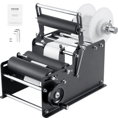 VEVOR Manual Round Labeling Machine, 15-20pcs/min, Bottle Label Applicator for Round Bottles, Adjustable Manual Round