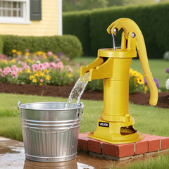 VEVOR Well Hand Pitcher Pump, 25 ft Maximum Lift, Antique Cast Iron Manual Hand Water Pump, NPT 1-1/4 in Connection