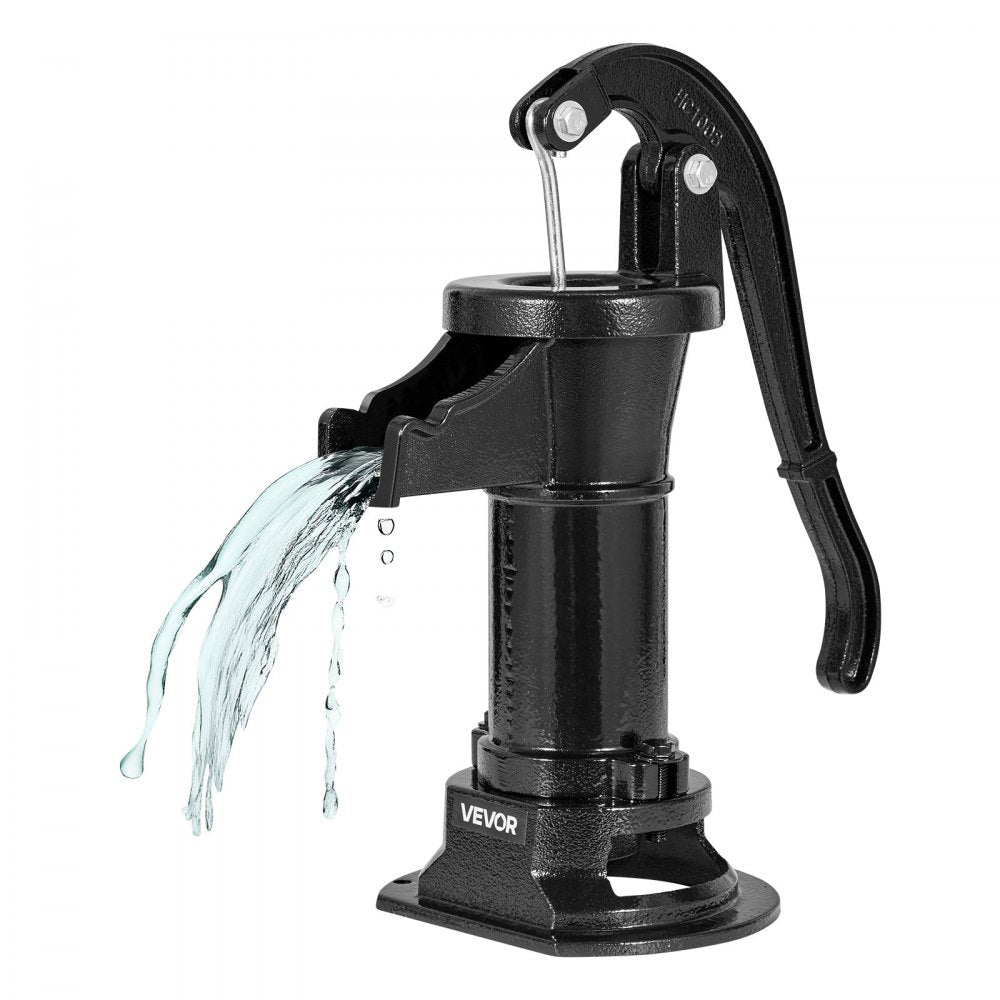 VEVOR Well Hand Pitcher Pump, 25 ft Maximum Lift, Antique Cast Iron Manual Hand Water Pump, NPT 1-1/4 in Connection