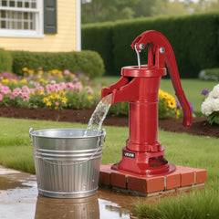 VEVOR Well Hand Pitcher Pump, 25 ft Maximum Lift, Antique Cast Iron Manual Hand Water Pump, NPT 1-1/4 in Connection