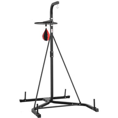 VEVOR 2 in 1 Punching Bag Stand, Steel Heavy Duty Workout Equipment, Adjustable Height Boxing Punching Bag and Speed