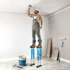 VEVOR Drywall Stilts, 24.2-40.3 Inch Adjustable Aluminum Painter Stilts, 228 lbs Load Capacity, Non-Slip Rubber Feet