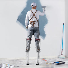VEVOR Drywall Stilts, 18''-30'' Adjustable Aluminum Tool Stilts with Protective Knee Pads, Durable and Non-slip Work