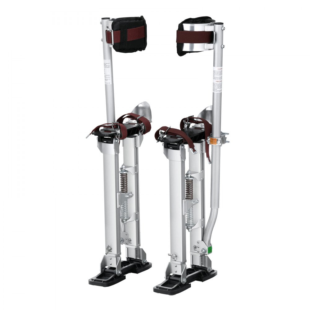 VEVOR Drywall Stilts, 18''-30'' Adjustable Aluminum Tool Stilts with Protective Knee Pads, Durable and Non-slip Work