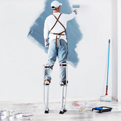 VEVOR Drywall Stilts, 24''-40'' Adjustable Aluminum Tool Stilts with Protective Knee Pads, Durable and Non-slip Work
