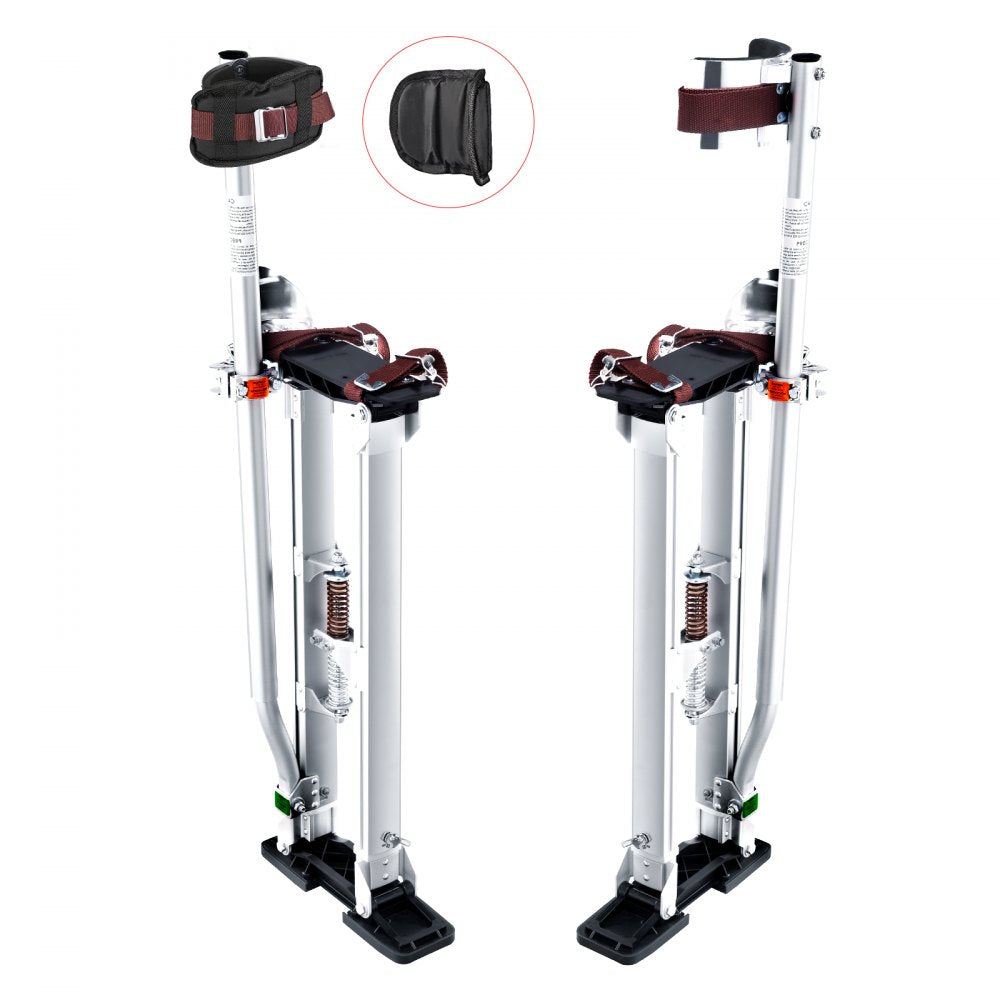 VEVOR Drywall Stilts, 24''-40'' Adjustable Aluminum Tool Stilts with Protective Knee Pads, Durable and Non-slip Work