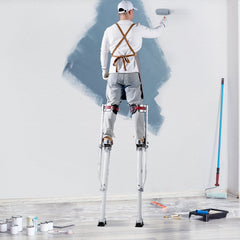 VEVOR Drywall Stilts, 36''-50'' Adjustable Aluminum Tool Stilts with Protective Knee Pads, Durable and Non-slip Work