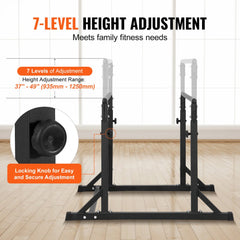 VEVOR Dip Bar, 800 lbs Capacity, Heave Duty Dip Stand Station with Adjustable Height, Fitness Workout Dip Bar Station