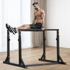 VEVOR Dip Bar, 800 lbs Capacity, Heave Duty Dip Stand Station with Adjustable Height, Fitness Workout Dip Bar Station