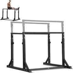 VEVOR Dip Bar, 800 lbs Capacity, Heave Duty Dip Stand Station with Adjustable Height, Fitness Workout Dip Bar Station