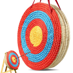 VEVOR Archery Target, 5 Layers 20" Arrow Target, Traditional Solid Straw Round Archery Target Shooting Bow, Hand-Made