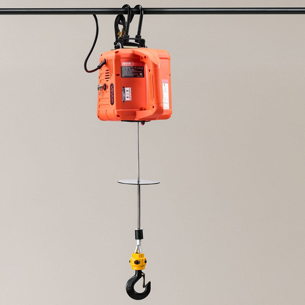 VEVOR 3-in-1 Electric Hoist Winch, 1100 lbs Capacity, 1500W Portable Electric Power Winch, 25 ft Lifting Height, 16.4
