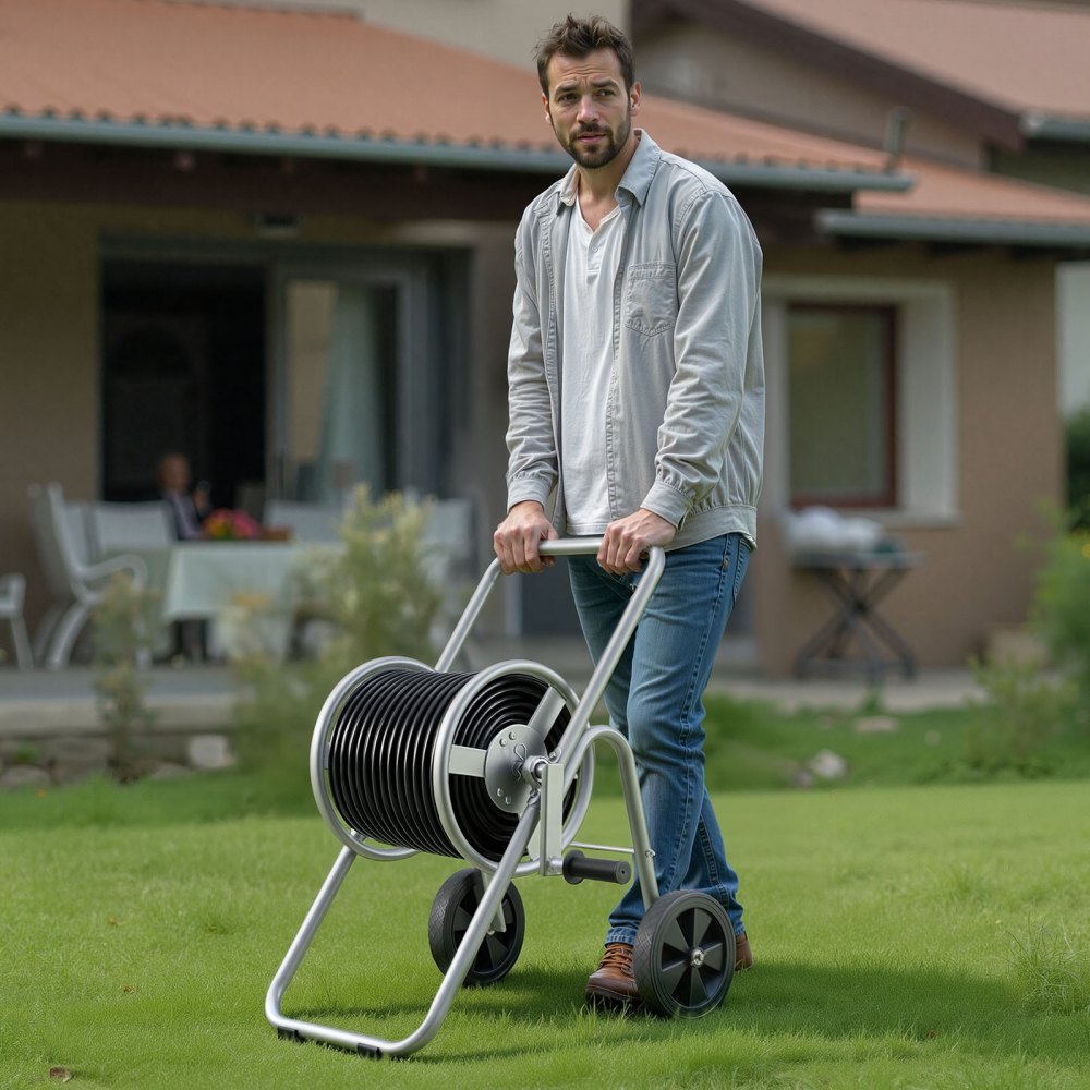VEVOR Hose Reel Cart, Hold Up to 175 ft of 5/8'' Hose (Hose Not Included), Garden Water Hose Carts Mobile Tools with