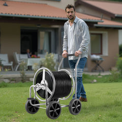 VEVOR Hose Reel Cart, Hold Up to 250 ft of 5/8'' Hose, Garden Water Hose Carts Mobile Tools with 4 Wheels, Heavy Duty