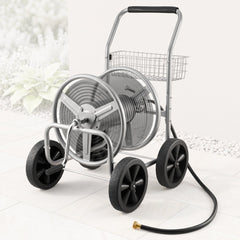 VEVOR Hose Reel Cart, Hold Up to 300 ft of 5/8'' Hose, Garden Water Hose Carts Mobile Tools with 4 Wheels, Heavy Duty