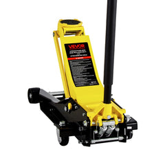 VEVOR Low Profile Floor Jack, 4 Ton (8818 lbs) Capacity, Steel Racing Floor Jack with Dual Pistons Quick Lift Pump