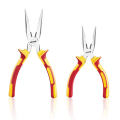 VEVOR 2-Piece Needle Nose Pliers, 8 in Long Needle Nose Plier and 6 in Small Needle Nose Plier, 45 Steel and TPR