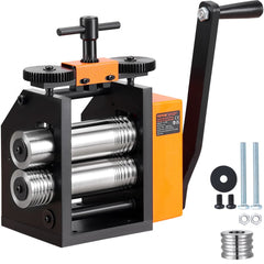 VEVOR Rolling Mill, 2.95"/75 mm Jewelry Rolling Mill Machine, 1: 2 Gear Ratio, 3-in-1 Multi-function Rolling Mill