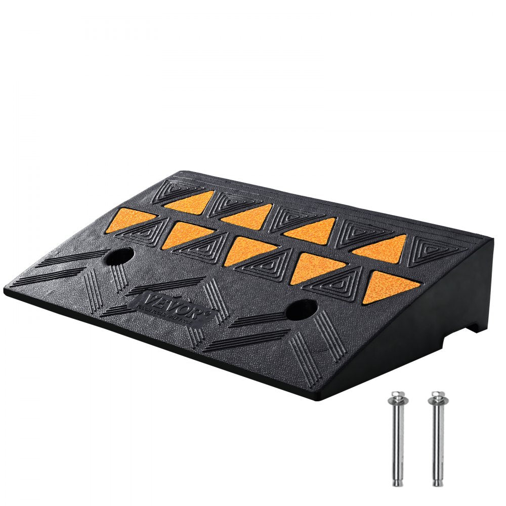 VEVOR Rubber Curb Ramp 4.25" Rise Height Sidewalk Curb Ramp, 11.8" Width 19.7" Length Driveway Ramp for Curb, 15T Heavy