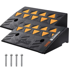 VEVOR Rubber Curb Ramp 2 Pack, 5" Rise Height Heavy-Duty 33069 lbs/15 T Capacity Threshold Ramps, Driveway Ramps with