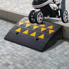 VEVOR Rubber Curb Ramp 2 Pack, 6" Rise Height Heavy-Duty 33069 lbs/15 T Capacity Threshold Ramps, Driveway Ramps with