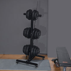 VEVOR Weight Plate Rack, Vertical Weight Plate Tree for 2-Inch Weight Plates, Standard Weight Plate Tree with Wheels