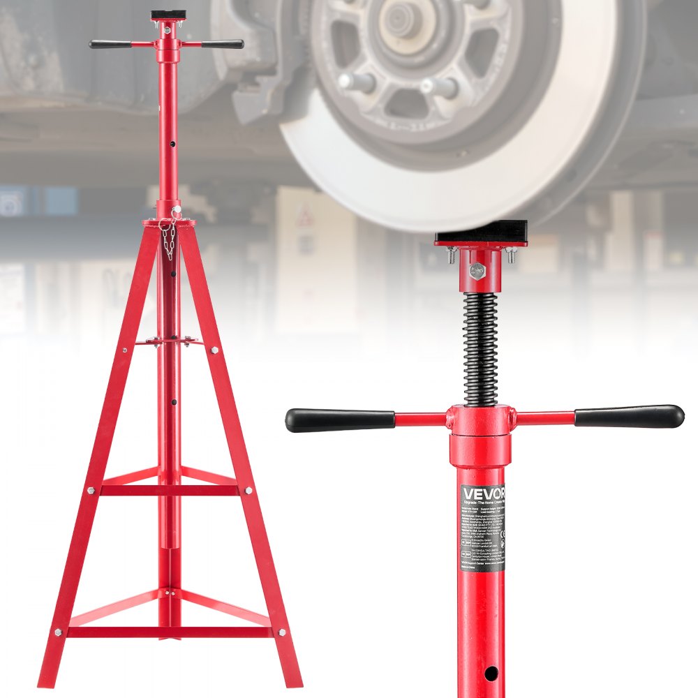 VEVOR Under Hoist Tripod Stand, 2 Ton (4409 lbs) Capacity High Lift Jack Stand Reach Underhoist Support, Lifting from