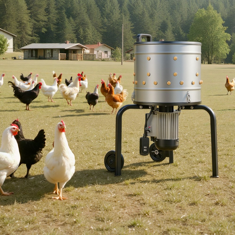 VEVOR Chicken Plucker Machine, 15.7 in Drum, 550W & 275RPM Electric Chicken Plucking Machine with 114 Soft Fingers &