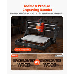 VEVOR 3018 CNC Router Machine, 60W Spindle, 3-Axis Wood Engraving Milling Machine, with 300 x 180 x 40 mm Working Area