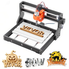 VEVOR 3018 CNC Router Machine, 60W Spindle, 3-Axis Wood Engraving Milling Machine, with 300 x 180 x 40 mm Working Area
