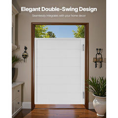 VEVOR Saloon Doors, 32"W x 42" H Single Swinging Cafe Interior Doors, Square Design Premium Pine Wood, with Hinges &
