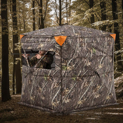 VEVOR Hunting Blind, 2-3 Person See Through Ground Blinds with Carrying Bag, 360 Degree Portable Camouflage Tent