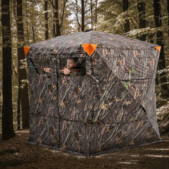 VEVOR Hunting Blind, 4-5 Person See Through Ground Blinds with Carrying Bag, 270 Degree Portable Camouflage Tent
