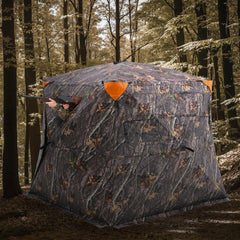 VEVOR Hunting Blind, 270° See Through Ground Blind, 4-5 Person Pop Up Deer Blind for Hunting with Carrying Bag