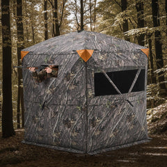 VEVOR Hunting Blind, 6-7 Person Ground Blinds with Carrying Bag, Portable Camouflage Tent, Reinforced Durable Concealed
