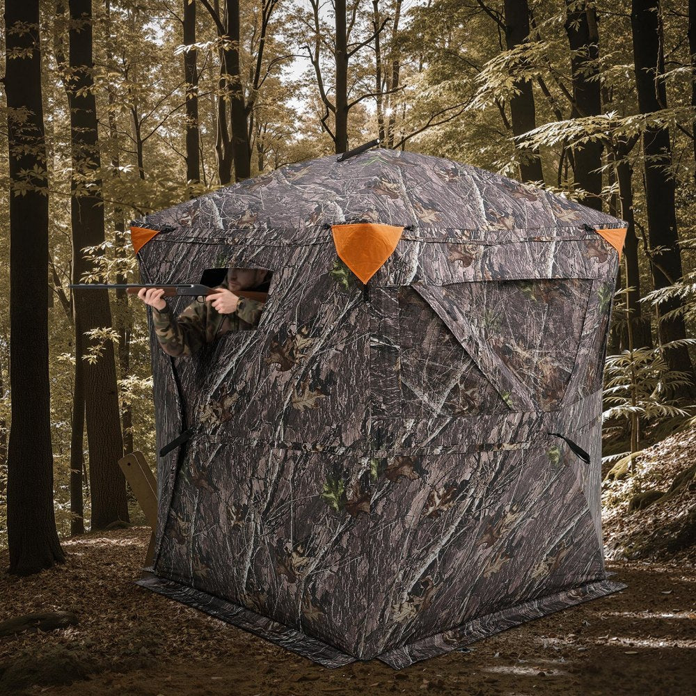 VEVOR Hunting Blind, 270° Ground Blind, 1-2 Person Pop Up Deer Blind for Hunting with Carrying Bag, Portable Resilient