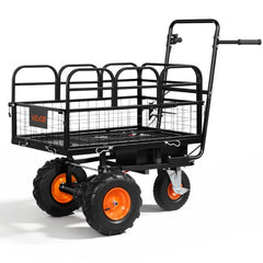 VEVOR Electric Utility Cart, 36V 432Wh Battery Powered Electric Wagon, 500W Power Wheelbarrow with Brake, 500 lbs Load