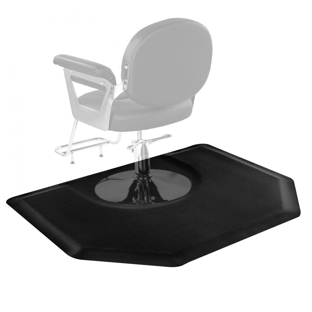 VEVOR Salon Mat for Hair Stylist, 4 x 5 FT Hexagon Salon Chair Mat Anti Fatigue, 1/2-inch Thickened Barber Shop Floor